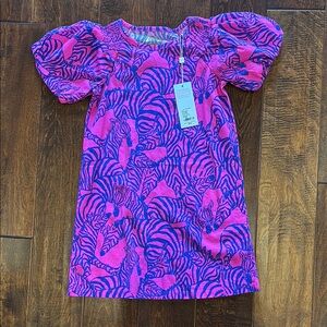 Lilly Pulitzer Pink and Blue Zebra Print Top
